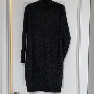 Gray cozy sweater dress